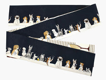 画像をギャラリービューアに読み込む, 半幅帯 WAKKA半幅帯 単品 濃紺 犬 半巾帯 白地 ワイングラス リバーシブル お酒 猫 メモリーグラス 服 着物 帯 カジュアル レディース アレンジ 細帯 四寸 日本製 女性 和装 和服 あす楽