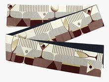 画像をギャラリービューアに読み込む, 半幅帯 WAKKA半幅帯 単品 濃紺 犬 半巾帯 白地 ワイングラス リバーシブル お酒 猫 メモリーグラス 服 着物 帯 カジュアル レディース アレンジ 細帯 四寸 日本製 女性 和装 和服 あす楽