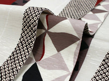 画像をギャラリービューアに読み込む, 半幅帯 WAKKA半幅帯 単品 ベージュ パンダ 半巾帯 茶色 風車 リバーシブル でんぐりパンダ 服 着物 帯 カジュアル レディース アレンジ 細帯 四寸 日本製 女性 和装 和服 あす楽