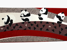 画像をギャラリービューアに読み込む, 半幅帯 WAKKA半幅帯 単品 ベージュ パンダ 半巾帯 茶色 風車 リバーシブル でんぐりパンダ 服 着物 帯 カジュアル レディース アレンジ 細帯 四寸 日本製 女性 和装 和服 あす楽