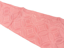 画像をギャラリービューアに読み込む, 半幅帯 浴衣帯 渋ピンク 七宝 帯 柄 ゆかた 単品 カジュアル レディース 簡単 アレンジ 半巾帯 細帯 女性 夏 和装 和服