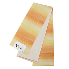 画像をギャラリービューアに読み込む, 半幅帯 レディース Watuu オレンジ 濃淡 麻 横縞 イエロー 長尺 リバーシブル アレンジ 浴衣 ゆかた 夏 着物 和装 和つう