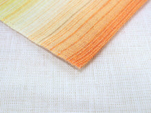 画像をギャラリービューアに読み込む, 半幅帯 レディース Watuu オレンジ 濃淡 麻 横縞 イエロー 長尺 リバーシブル アレンジ 浴衣 ゆかた 夏 着物 和装 和つう