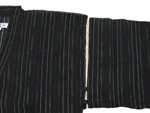 画像をギャラリービューアに読み込む, 甚平 メンズ 夏 L 綿麻 黒 かすれストライプ 部屋着 寝巻 パジャマ くつろぎ着 お家時間 ギフト プレゼント 男性