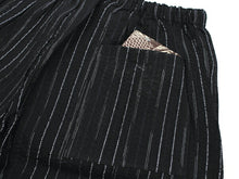 画像をギャラリービューアに読み込む, 甚平 メンズ 夏 L 綿麻 黒 かすれストライプ 部屋着 寝巻 パジャマ くつろぎ着 お家時間 ギフト プレゼント 男性