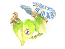 画像をギャラリービューアに読み込む, 帯留 朝顔 蛙 カエル 水滴 単品 三分紐を通す シンプル 和 可愛い 帯留め 帯どめ 軽量 小紋 洒落着 色無地 パーティー オールシーズン カジュアル 母の日 プレゼント ギフト 贈り物 和装小物 着物 和服 和装 帯飾り SUU 日本製 アクセサリー あす楽