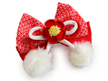 画像をギャラリービューアに読み込む, 七五三 正絹 着物 3歳 女の子 被布6点フルセット 赤 桜 三ツ身着物 白 鞠 被布 菊 被布コート 長襦袢 刺繍半衿 重ね衿 髪飾り 巾着 草履 被布セット 三歳 753 祝着 ギフト