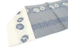 画像をギャラリービューアに読み込む, 洗える着物 コーディネートセット 袷 Mサイズ 緑青 格子 きもの オフホワイト 花唐草 名古屋帯 渋紫 正絹帯揚げ帯締め 4点セット 小紋 レディース 女性 プレタ 和装 和服