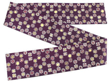 画像をギャラリービューアに読み込む, 半幅帯 WAKKA半幅帯 単品 グレー 兎 半巾帯 紫 花 リバーシブル 大兎祭 服 着物 帯 カジュアル レディース アレンジ 細帯 四寸 日本製 女性 和装 和服 あす楽