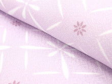 画像をギャラリービューアに読み込む, 洗える着物 コーディネートセット 袷 Mサイズ パープル 花菱 きもの 金茶 丸に鱗 名古屋帯 杏子色 正絹帯揚げ帯締め 4点セット 小紋 レディース 女性 プレタ 和装 和服