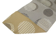 画像をギャラリービューアに読み込む, 洗える着物 コーディネートセット 袷 Mサイズ パープル 花菱 きもの 金茶 丸に鱗 名古屋帯 杏子色 正絹帯揚げ帯締め 4点セット 小紋 レディース 女性 プレタ 和装 和服