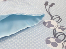 画像をギャラリービューアに読み込む, 洗える着物 コーディネートセット 袷 Lサイズ 水色 瓢箪 きもの 紺 帯柄 名古屋帯 黄色 正絹帯揚げ帯締め みすずうた 4点セット 小紋 レディース 女性 プレタ 和装 和服