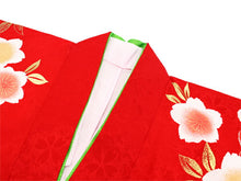 画像をギャラリービューアに読み込む, 七五三 着物 7歳 赤 桜 四つ身 女の子 ピンク 蝶 熨斗 古典 長襦袢セット 子供 和装 和服 きもの 753 購入 新品