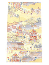 画像をギャラリービューアに読み込む, 袋帯 フォーマル 六通 ゴールド 祇園祭 礼装用 帯 長嶋成織物 鉾 街並み 町人 仕立て上がり 留袖 色留袖 訪問着 新品 未使用 日本製 レディース 女性 着物 結婚式 パーティー 園遊会 式典 和装 和服 正絹 送料無料