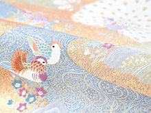 画像をギャラリービューアに読み込む, 袋帯 フォーマル 六通 ゴールド 孔雀 礼装用 帯 長嶋成織物 おしどり 桜 牡丹 流水 仕立て上がり 留袖 色留袖 訪問着 新品 未使用 日本製 レディース 女性 着物 結婚式 パーティー 園遊会 式典 和装 和服 正絹 送料無料 卒業式 入学式