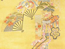 画像をギャラリービューアに読み込む, 袋帯 フォーマル 六通 ゴールド 御所車 礼装用 帯 長嶋成織物 扇 松 菊 鳳凰 花 仕立て上がり 留袖 色留袖 訪問着 新品 未使用 日本製 レディース 女性 着物 結婚式 パーティー 園遊会 式典 和装 和服 正絹 送料無料 卒業式 入学式