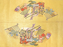 画像をギャラリービューアに読み込む, 袋帯 フォーマル 六通 ゴールド 御所車 礼装用 帯 長嶋成織物 扇 松 菊 鳳凰 花 仕立て上がり 留袖 色留袖 訪問着 新品 未使用 日本製 レディース 女性 着物 結婚式 パーティー 園遊会 式典 和装 和服 正絹 送料無料 卒業式 入学式