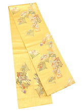 画像をギャラリービューアに読み込む, 袋帯 フォーマル 六通 ゴールド 御所車 礼装用 帯 長嶋成織物 扇 松 菊 鳳凰 花 仕立て上がり 留袖 色留袖 訪問着 新品 未使用 日本製 レディース 女性 着物 結婚式 パーティー 園遊会 式典 和装 和服 正絹 送料無料 卒業式 入学式