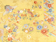 画像をギャラリービューアに読み込む, 袋帯 フォーマル 六通 ゴールド 鶴 礼装用 帯 長嶋成織物 扇 松 菊 花 宝尽くし 仕立て上がり 留袖 色留袖 訪問着 新品 未使用 日本製 レディース 女性 着物 結婚式 パーティー 園遊会 式典 和装 和服 正絹 送料無料