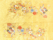 画像をギャラリービューアに読み込む, 袋帯 フォーマル 六通 ゴールド 鶴 礼装用 帯 長嶋成織物 扇 松 菊 花 宝尽くし 仕立て上がり 留袖 色留袖 訪問着 新品 未使用 日本製 レディース 女性 着物 結婚式 パーティー 園遊会 式典 和装 和服 正絹 送料無料