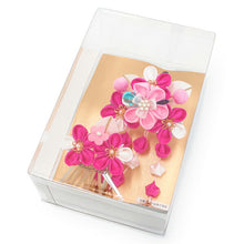 画像をギャラリービューアに読み込む, 七五三 髪飾り 2点セット ちりめん 3歳 7歳 ピンク・白色 梅 髪かざり つまみ細工 子供 着物 和装 和小物 キッズ 女の子 コサージュ パッチンどめ ヘアクリップ