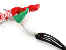 画像をギャラリービューアに読み込む, 七五三 髪飾り 2点セット ちりめん 3歳 7歳 赤・白・ピンク色 梅 髪かざり つまみ細工 子供 着物 和装 和小物 キッズ 女の子 コサージュ パッチンどめ ヘアクリップ