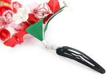 画像をギャラリービューアに読み込む, 七五三 髪飾り 2点セット ちりめん 3歳 7歳 赤・白・ピンク色 梅 髪かざり つまみ細工 子供 着物 和装 和小物 キッズ 女の子 コサージュ パッチンどめ ヘアクリップ