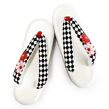 画像をギャラリービューアに読み込む, 草履 卒業式 成人式 白 土台 黒 菊 鼻緒 ぞうり 単品 フリーサイズ ピンク 黒 市松 捻菊 チェック 振袖 袴 レディース ゾウリ 女性用 フォーマル 履物 着物 きもの 和装小物