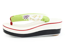 画像をギャラリービューアに読み込む, 草履 卒業式 成人式 白 土台 黄緑 牡丹 鼻緒 刺繍 ぞうり 単品 フリーサイズ 黒 赤 Wa de Modarn 振袖 袴 レディース ゾウリ 女性用 フォーマル 履物 着物 きもの 和装小物