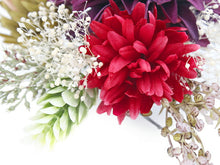 画像をギャラリービューアに読み込む, 成人式 髪飾り 2点セット 濃紫 菊 花 ドライフラワー 卒業式 前撮り 袴 はかま 振袖 結婚式 和装 和服 着物 かんざし コサージュ ヘアアクセサリー