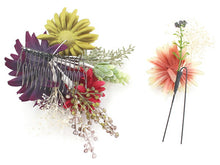 画像をギャラリービューアに読み込む, 成人式 髪飾り 2点セット 濃紫 菊 花 ドライフラワー 卒業式 前撮り 袴 はかま 振袖 結婚式 和装 和服 着物 かんざし コサージュ ヘアアクセサリー