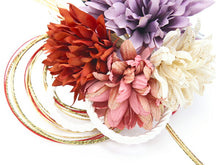 画像をギャラリービューアに読み込む, 成人式 髪飾り 紫 菊 花 水引 房 卒業式 前撮り 袴 はかま 振袖 結婚式 和装 和服 着物 かんざし コサージュ ヘアアクセサリー