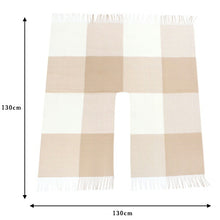 画像をギャラリービューアに読み込む, ストール ポンチョ クリップ付 レディース チェック ベージュ ウール 格子 パープル 花 クリップ フリーサイズ 薄紫 ミディアム丈 カジュアル おしゃれ 秋 冬 ショール 肩掛け 大判 防寒 女性 和装 あす楽