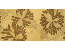 画像をギャラリービューアに読み込む, 半幅帯 単品 からし色 菊 細帯 紫 縞 リバーシブル カジュアル レディース アレンジ 半巾帯 四寸 京紫織 日本製 女性 和装 和服 モダン あす楽