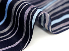 画像をギャラリービューアに読み込む, 着物 洗える着物 フルオーダー 仕立て付 小紋 紺 よろけ縞 東レシルック 反物 ストライプ 和装 和服 袷 単衣 春 秋 冬 レディース 女性 きもの 羽織 コート カジュアル 上品 TORAY sillook 大久保信子 送料無料