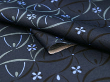 画像をギャラリービューアに読み込む, 着物 洗える着物 フルオーダー 仕立て付 小紋 濃藍 小花 東レシルック 市松格子 チェック 反物 和装 和服 袷 単衣 春 秋 冬 レディース 女性 きもの 羽織 コート カジュアル 上品 TORAY sillook 大久保信子 送料無料