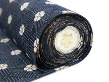 画像をギャラリービューアに読み込む, 着物 洗える着物 フルオーダー 仕立て付 小紋 紺 花菱 東レシルック 若松菱 格子 反物 和装 和服 袷 単衣 春 秋 冬 レディース 女性 きもの 羽織 コート カジュアル 上品 TORAY sillook 大久保信子 送料無料