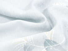 画像をギャラリービューアに読み込む, 着物 洗える着物 フルオーダー 仕立て付 小紋 水色 ミモザ 東レシルック 植物 反物 和装 和服 袷 単衣 春 秋 冬 レディース 女性 きもの 羽織 コート カジュアル 上品 TORAY sillook 大久保信子 送料無料