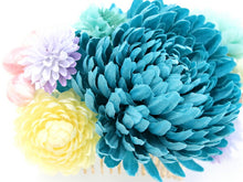 画像をギャラリービューアに読み込む, 成人式 髪飾り ターコイズ 菊 ヘアアクセサリー 花 ダリア 水色 青 コーム 卒業式 前撮り 袴 はかま 振袖 結婚式 和装 和服 着物 かんざし あす楽