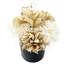 画像をギャラリービューアに読み込む, 成人式 髪飾り ゴールド 花 ヘアアクセサリー 菊 ダリア シャンパンゴールド ドライフラワー Uピン 7点セット 卒業式 前撮り 袴 はかま 振袖 結婚式 和装 和服 着物 かんざし 日本製 あす楽