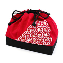 画像をギャラリービューアに読み込む, 成人式 巾着 赤 七宝 刺繍 バッグ 黒 花 かばん 大きめ 横長 単品 着物 振袖 袴 卒業式 レディース 女性 あとりえ座