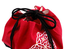 画像をギャラリービューアに読み込む, 成人式 巾着 赤 七宝 刺繍 バッグ 黒 花 かばん 大きめ 横長 単品 着物 振袖 袴 卒業式 レディース 女性 あとりえ座
