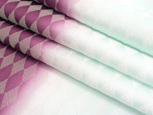 画像をギャラリービューアに読み込む, 帯揚げ 帯締め セット 正絹 パープル ミント 菱ぼかし ちりめん 帯揚 ピンク ゴールド 帯締 高麗 平打ち 紫 水色 ダイヤ柄 訪問着 付け下げ 色無地 フォーマル お出かけ 和装小物 着付け小物 着物 和服 和装 レディース 女性 帯