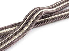 画像をギャラリービューアに読み込む, 帯締め 冠組 無形文化財 五嶋紐 長尺 日本製 正絹 単品 チャコール ベージュ シルク ゆるぎぐみ 長め 切り房 おしゃれ 上品 江戸組紐 おびじめ 帯〆 和装小物 着物 和服 和装 普段着 紬 小紋 訪問着 色無地 女性 婦人