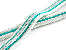 画像をギャラリービューアに読み込む, 帯締め 冠組 無形文化財 五嶋紐 長尺 日本製 正絹 単品 ホワイト グリーン シルク ゆるぎぐみ 長め 切り房 おしゃれ 上品 江戸組紐 おびじめ 帯〆 和装小物 着物 和服 和装 普段着 紬 小紋 訪問着 色無地 女性 婦人