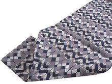 画像をギャラリービューアに読み込む, 洗える着物 コーディネートセット 袷 Mサイズ 黄緑 葉柄 きもの 青灰 幾何学模様 名古屋帯 深緑 正絹帯揚げ帯締め 植物 シダ 四角 4点セット 帯 小紋 レディース 女性 プレタ 和装 和服