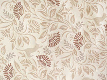 画像をギャラリービューアに読み込む, 洗える着物 コーディネートセット 袷 Mサイズ 紫 曲線 きもの ベージュ 花唐草 猫 名古屋帯 渋ピンク 茶紫 正絹帯揚げ帯締め 花 植物 扇 四角 4点セット 帯 小紋 レディース 女性 プレタ 和装 和服