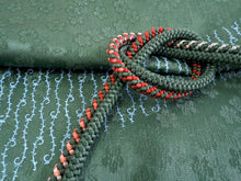 画像をギャラリービューアに読み込む, 洗える着物 コーディネートセット 袷 Lサイズ 茶色 茶屋辻 猫 きもの グレー 青 縞 名古屋帯 緑 さび色 正絹帯揚げ帯締め 動物柄 四季の花 家屋 ブルー グリーン 4点セット 帯 小紋 レディース 女性 プレタ 和装 和服