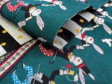 画像をギャラリービューアに読み込む, 半幅帯 絹 レディース 召しませ華 グリーン うさぎ 細帯 黒 縞 ドット リバーシブル シルクハット ウサギ 兎 ラビット 動物柄 マジシャン 手品 長尺 4m 日本製 洒落帯 四寸 単品 女性 新品 送料無料 お仕立て上がり