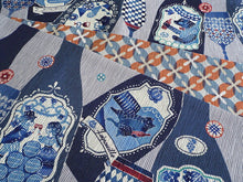 画像をギャラリービューアに読み込む, 半幅帯 絹 レディース 召しませ華 ブルー ワインの時間 細帯 オレンジ 花 七宝 リバーシブル 水色 グレー ワインボトル 猫 動物柄 熊 長尺 4m 日本製 洒落帯 四寸 単品 女性 新品 送料無料 お仕立て上がり